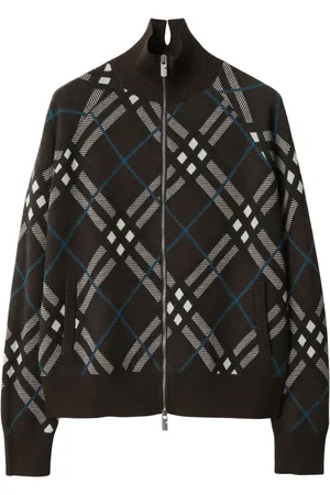 Burberry Check zip-up cardigan