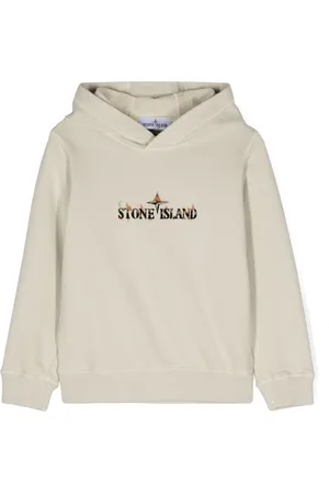 Stone Island Logo-print cotton hoodie