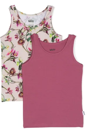 Molo Floral-print tank tops (set of two)