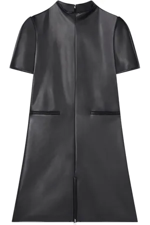 Courrèges A-line faux-leather mini dress