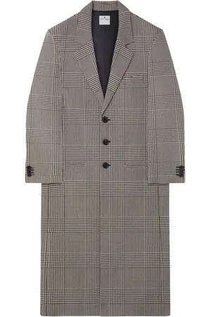 Courrèges Prince of wales-pattern single-breasted coat