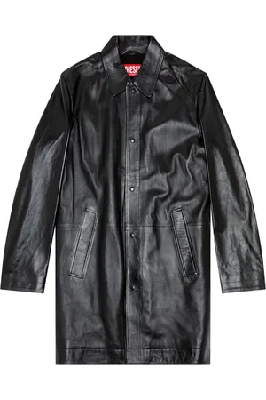 Diesel L-Cordier panelled leather jacket