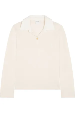 Courrèges Contrasting cotton blend polo shirt