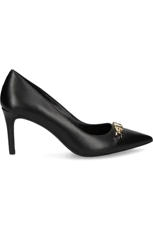 Michael Kors 75mm appliqué-logo leather pumps