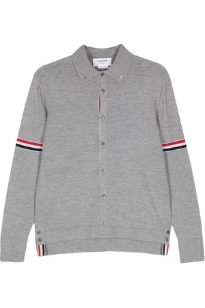Thom Browne Striped wool buttoned jumper