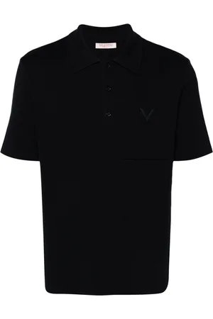 VALENTINO GARAVANI V Detail ribbed polo shirt