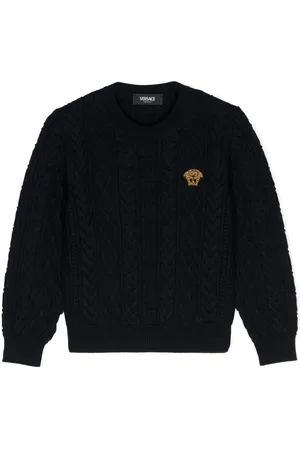 VERSACE Medusa Head cable-knit jumper