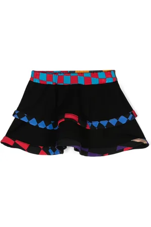 PUCCI Junior Giardino-trim tiered miniskirt