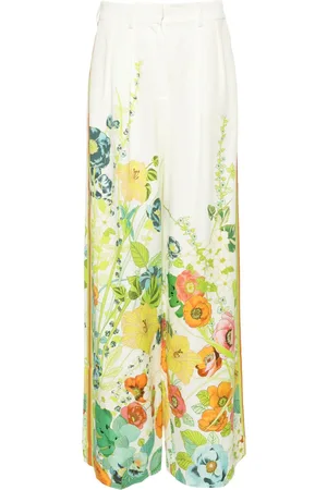 ALÉMAIS Constance floral wide trousers