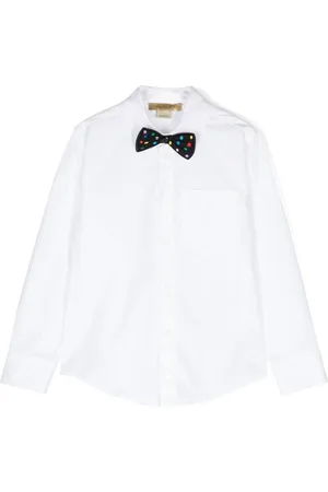 Stella McCartney Bow tie-appliqué cotton shirt