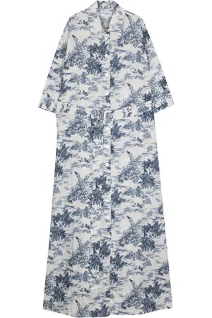 Evi Grintela Botanical-print belted shirtdress