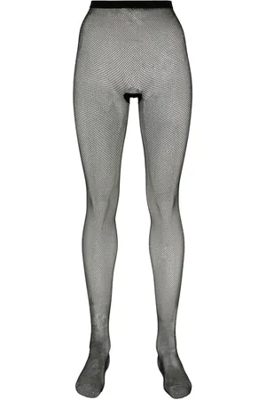 MAISON CLOSE Fishnet lurex-detail tights