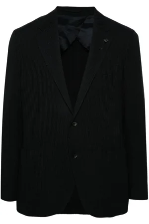 LARDINI Single-breasted textured blazer