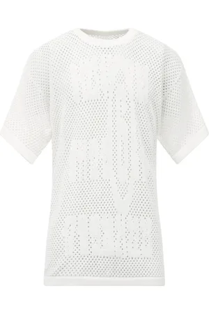 Maison Margiela Intarsia-knit cotton T-shirt