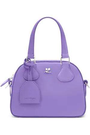 Courrèges Logo leather mini bowling bag