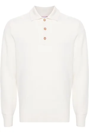 Brunello Cucinelli Waffle-knit cashmere polo shirt