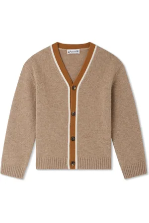 BONPOINT Garfield stripe-detail cashmere cardigan