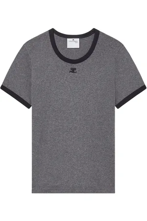Courrèges Logo-embroidered cotton T-shirt