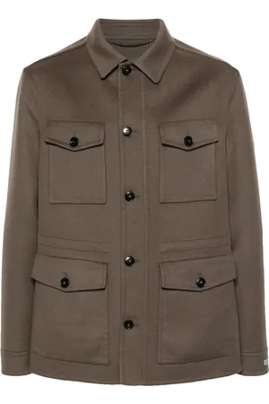 CANALI Single-breasted wool-cashmere jacket