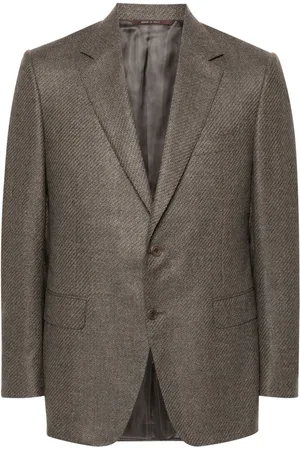CANALI Single-breasted wool blazer