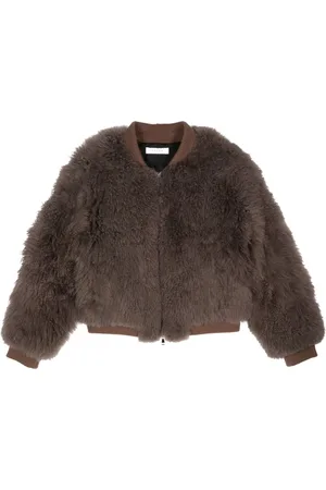 LISKA Fur-design cashmere bomber jacket