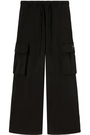 Palm Angels Wide-leg jersey cargo pants