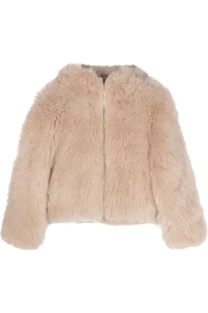 LISKA Fur-design cashmere hooded jacket