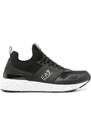 EA7 Logo-embossed chunky sneakers