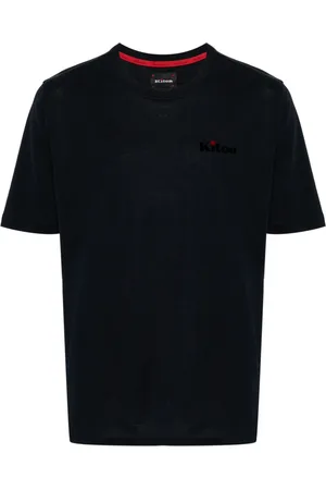 Kiton Flocked-logo cotton T-shirt