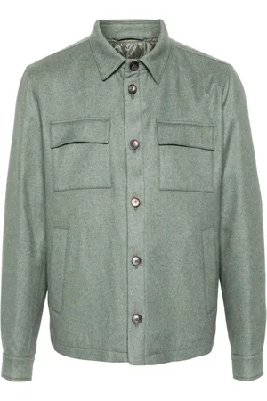 HERNO Button-up brushed shirt jacket