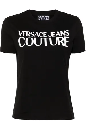 VERSACE Rubberised-logo cotton T-shirt