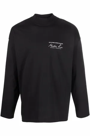 MARTINE ROSE Logo-print mock-neck T-shirt