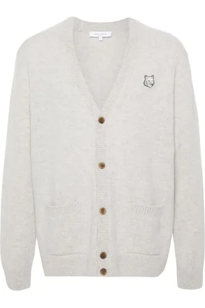 Maison Kitsuné Fox-motif wool cardigan