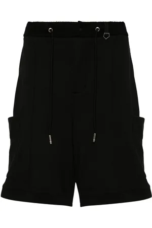 SONGZIO Drawstring logo patch shorts
