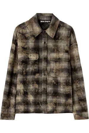 Palm Angels Logo-print check-pattern shirt