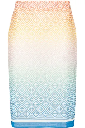 Casablanca Monogram-print midi skirt