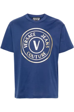 VERSACE Logo-print cotton T-shirt