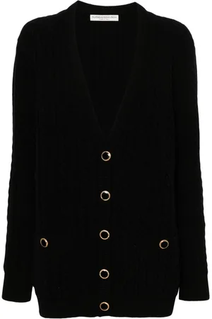 Alessandra Rich Cable-knit wool cardigan