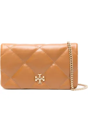 Tory Burch Kira diamond-quilted wallet-on-chain