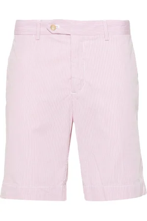 Hackett Striped mid-rise chino shorts