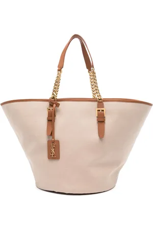 Saint Laurent Cassandre-tag canvas tote bag