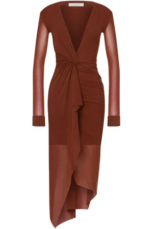 Serafini V-neck twist-detail dress