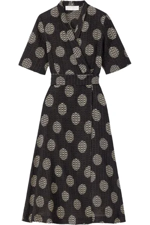 Destree Lee polka-dot midi dress