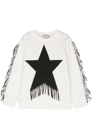 Stella McCartney Fringed Star cotton sweatshirt