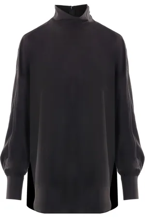 Brunello Cucinelli High-neck silk blouse
