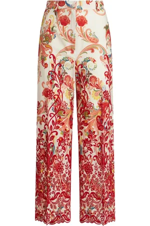Etro Paisley-print embroidered trousers