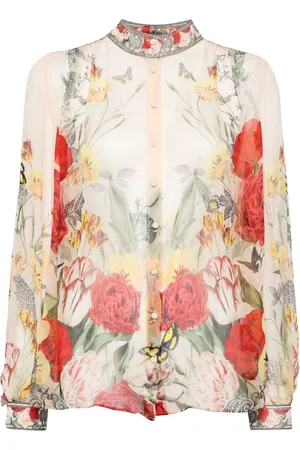 Camilla Floral-print chiffon blouse
