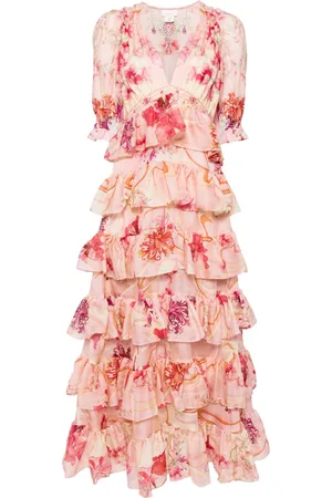 Camilla Floral-print ruffled maxi dress