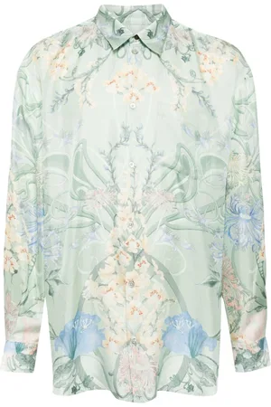 Camilla Floral-print silk shirt