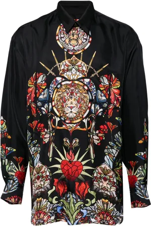 Camilla Floral-print silk shirt